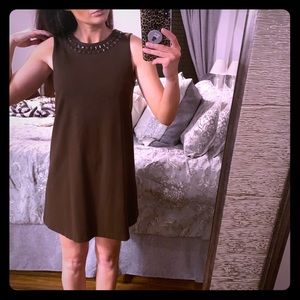 Chocolate brown shift dress